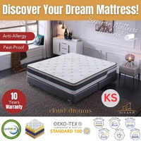 King Single Pocket Spring Luxury Plush Top 28cm Mattress