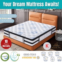 King Size 7 Zones Luxury Premium Firm Pocket Spring 34cm Mattress