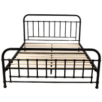 Amarillo Double Bed Size Metal Frame Platform Mattress Base - Black