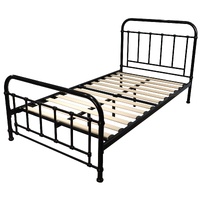 Amarillo King Single Bed Size Metal Frame Platform Mattress Base - Black