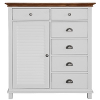 Tallboy 6 Chest of Drawers Solid Pine Wood Bed Storage Cabinet - White