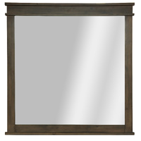 Dresser Mirror Vanity Dressing Table Solid Pine  Wood Frame - Rustic Grey