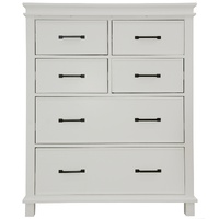 Tallboy 6 Chest of Drawers Solid Pine Wood Bed Storage Cabinet - White