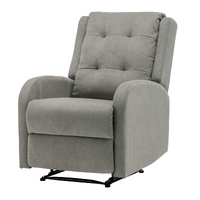 Recliner ArmChair Fabric Upholstered Sofa Lounge Accent Chair Light Grey