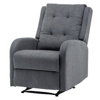 Recliner ArmChair Fabric Upholstered Sofa Lounge Accent Chair Grey