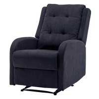 Recliner ArmChair Fabric Upholstered Sofa Lounge Accent Chair Dark Grey