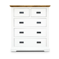 Tallboy 5 Chest of Drawers Solid Wood Storage Cabinet - Multi Color