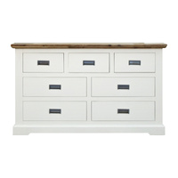 Dresser 7 Chest of Drawers Solid Wood Storage Cabinet - Multi Color