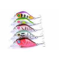 5x 5.5cm Popper Crank Bait Fishing Lure Lures Surface Tackle Saltwater