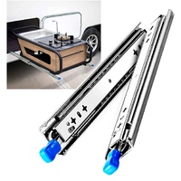 56in Pair 1000 - 2000mm 150KG Capacity Heavy Duty Trailer Drawer Slides Rails Runners Locking