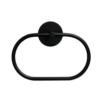 Bathroom Towel Ring Bathroom Towel Rack Adhesive Hand Towels Holder Towel Hanger Black