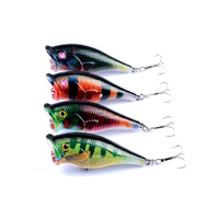 4X 6.5cm Popper Poppers Fishing Lure Lures Surface Tackle Fresh Saltwater