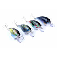 4x 7.5cm Popper Crank Bait Fishing Lure Lures Surface Tackle Saltwater