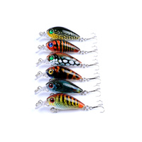 6x 4.5cm Popper Crank Bait Fishing Lure Lures Surface Tackle Saltwater