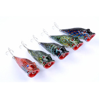 5X 8cm Popper Poppers Fishing Lure Lures Surface Tackle Fresh Saltwater