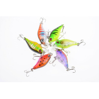 6x 4.5cm Popper Crank Bait Fishing Lure Lures Surface Tackle Saltwater