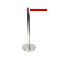 Retractable Queue Crowd Control Barriers | Silver Pole Red Belt