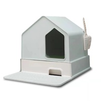 Enclosed Cat Litter Box House  Green