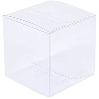 10 Pack of 9cm Sqaured Cube Gift Box -  Product Showcase Clear Plastic Shop Display Storage Packaging Box