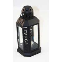 10 Pack of Black Metal Miners Lantern Summer Wedding Home Party Room Balconey Deck Decoration 21cm Tealight Candle