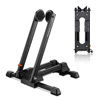 Bike Stand Foldable Portable- Rockbros Aluminum Alloy Light Weight 1.6gk Garage House Shed Bike Wheel Holder Portable