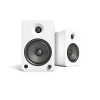 Kanto YU6 200W Powered Bookshelf Speakers with Bluetooth and Phono Preamp - Pair, Matte White