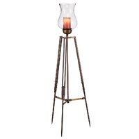 Tripod Candle Holder Floor Stand with Glass Globe Lamp