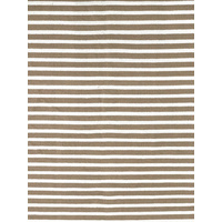 Beige/cream striped cotton kilim rug120x180 cm