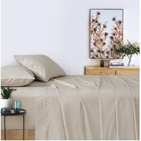 Gioia Casa Vintage Washed 100% Cotton Sheet Set with 1 Pillowcases - Natural - Single