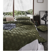 Tufted ultra soft microfiber quilt cover set-super king khaiki green