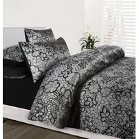 Accessorize EMMA Quilt Cover Set Black Double