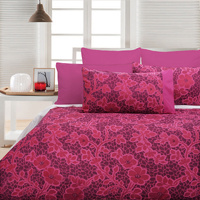 Emma Pink Quilt Cover Set - King