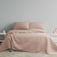 Chloe Powder Pink 3 Pcs Quilted Coverlet Set Queen/King