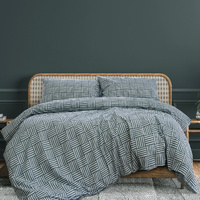 Fletcher Faded Indigo Printed Quilt Cover Set King