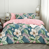 250TC Tiki Tropical Cotton Sateen Quilt Cover Set Queen