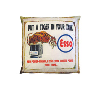 Australian Mancave Retro Cushion ESSO Crouching Tiger 40 x 40 cm