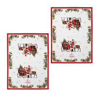 Ashdene Magic of Christmas by Richard Macneil Set of 2 Cotton Kitchen Towels 50 x 70 cm