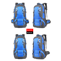 40L Waterproof Outdoor Hiking Backpack Camping Outdoor Trekking Bag(Blue)