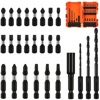 26Pc Impact Screwdriver Bit Set Magnetic Drill Bit Holder Quick Release Drilling