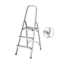 3-Step Ladder Multi Purpose Foldable Folding Aluminium Home Office Shop