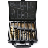 99Pc Drills Set HSS Titanium Coated Wood Plastic Metal Metric 1.5-10mm With Case