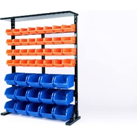 50-Piece Bin Wall Mounted Parts and Tool Storage Rack Organizer Rack for Workshop Tools