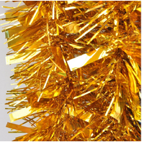 5x 2.5m Christmas Tinsel Xmas Garland Sparkly Snowflake Party Natural Home Décor, Thick Gold