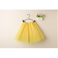 New Adults Tulle Tutu Skirt Dressup Party Costume Ballet Womens Girls Dance Wear, Yellow, Adults