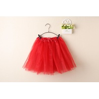 New Kids Tutu Skirt Baby Princess Dressup Party Girls Costume Ballet Dance Wear, Red, Kids