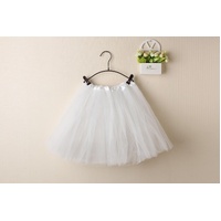 New Kids Tutu Skirt Baby Princess Dressup Party Girls Costume Ballet Dance Wear, White, Kids