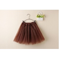 New Kids Tutu Skirt Baby Princess Dressup Party Girls Costume Ballet Dance Wear, Brown, Kids