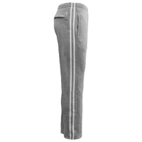 Men's Fleece Casual Sports Track Pants w Zip Pocket Striped Sweat Trousers S-6XL, Light Grey, 6XL