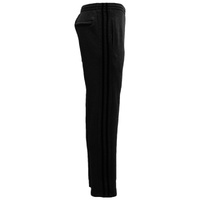 Men's Fleece Casual Sports Track Pants w Zip Pocket Striped Sweat Trousers S-6XL, Charcoal w Black Stripes, XL