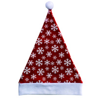 Christmas Unisex Adults Kids Novelty Hat Xmas Party Cap Santa Costume Dress Up, Santa Hat - Snowflakes